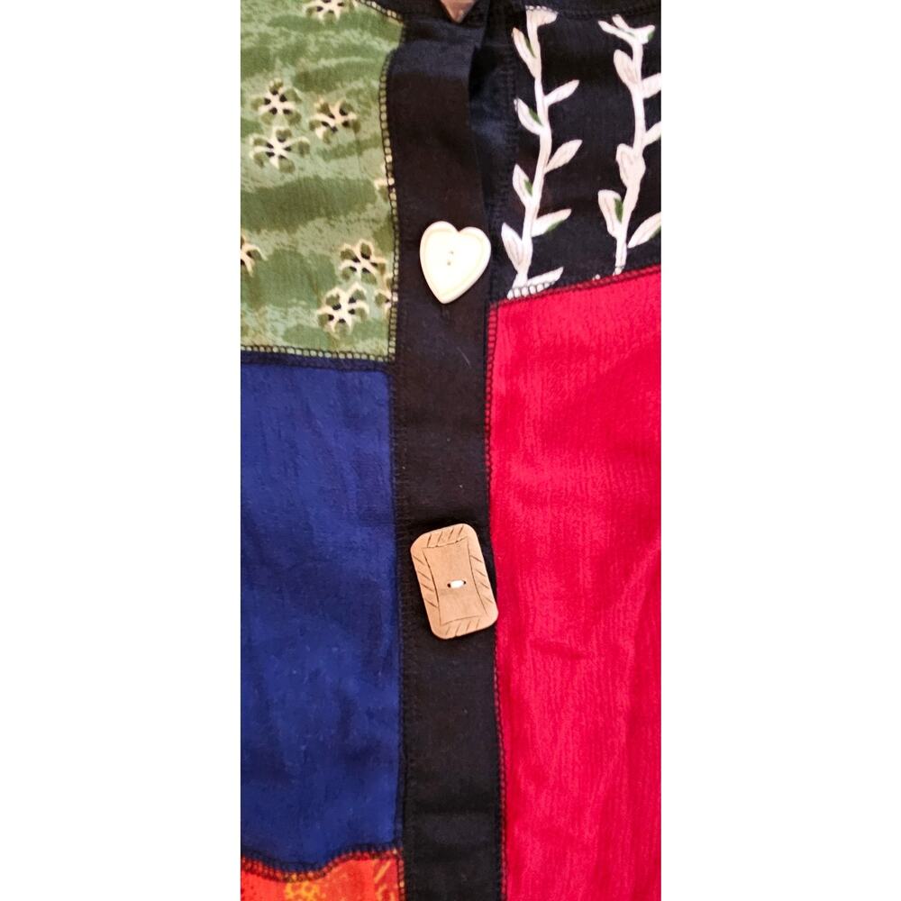 La Cera Women Patchwork Button Pattern Front Tuni… - image 6